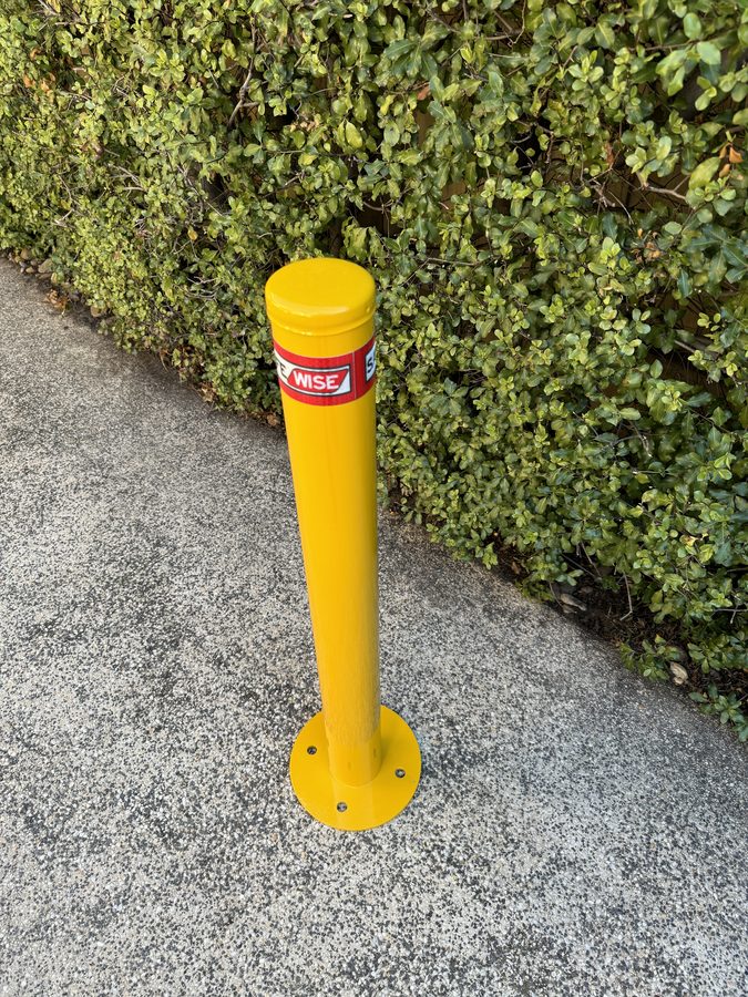 90mm fixed surface-mount safety bollard