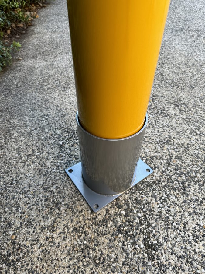 SafeWise removable bollard installed at ground level